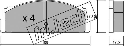 Fri.Tech. 001.0 - Kit pastiglie freno, Freno a disco autozon.pro