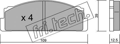 Fri.Tech. 001.1 - Kit pastiglie freno, Freno a disco autozon.pro