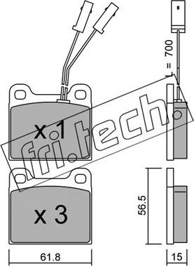 Fri.Tech. 003.1 - Kit pastiglie freno, Freno a disco autozon.pro