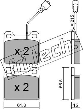 Fri.Tech. 003.2 - Kit pastiglie freno, Freno a disco autozon.pro