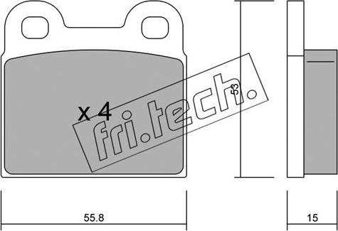 Fri.Tech. 002.1 - Kit pastiglie freno, Freno a disco autozon.pro