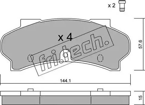 Fri.Tech. 019.0 - Kit pastiglie freno, Freno a disco autozon.pro