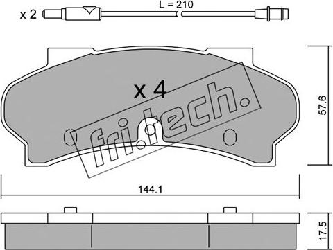 Fri.Tech. 019.1 - Kit pastiglie freno, Freno a disco autozon.pro