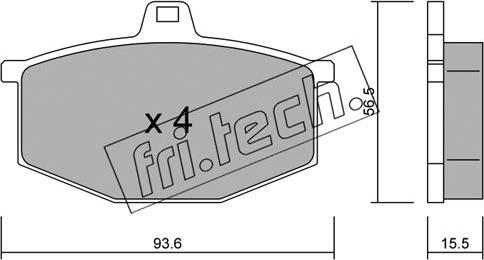 Fri.Tech. 014.0 - Kit pastiglie freno, Freno a disco autozon.pro