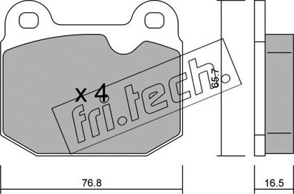 Fri.Tech. 015.1 - Kit pastiglie freno, Freno a disco autozon.pro