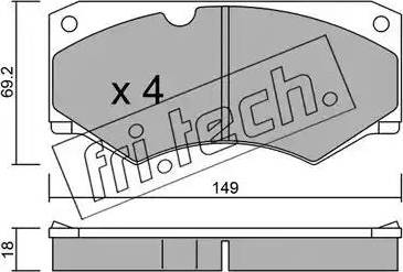 Fri.Tech. 016.4 - Kit pastiglie freno, Freno a disco autozon.pro