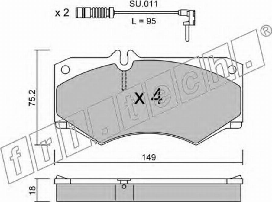 Fri.Tech. 0160W - Kit pastiglie freno, Freno a disco autozon.pro