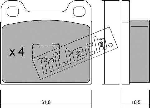 Fri.Tech. 011.1 - Kit pastiglie freno, Freno a disco autozon.pro