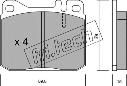 Fri.Tech. 013.0 - Kit pastiglie freno, Freno a disco autozon.pro