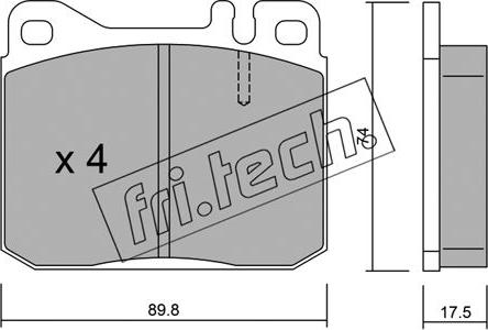 Fri.Tech. 013.1 - Kit pastiglie freno, Freno a disco autozon.pro