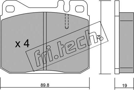 Fri.Tech. 013.2 - Kit pastiglie freno, Freno a disco autozon.pro