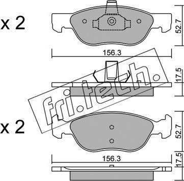 Fri.Tech. 084.2 - Kit pastiglie freno, Freno a disco autozon.pro