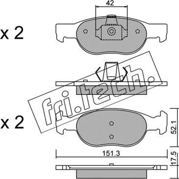 Fri.Tech. 081.1 - Kit pastiglie freno, Freno a disco autozon.pro