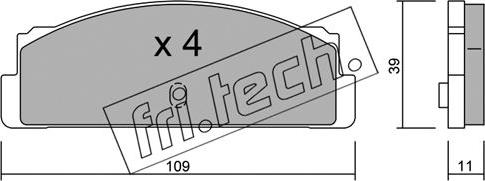 Fri.Tech. 088.0 - Kit pastiglie freno, Freno a disco autozon.pro