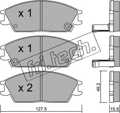 Fri.Tech. 083.1 - Kit pastiglie freno, Freno a disco autozon.pro