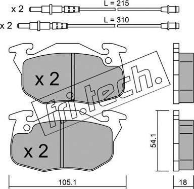 Fri.Tech. 039.4 - Kit pastiglie freno, Freno a disco autozon.pro