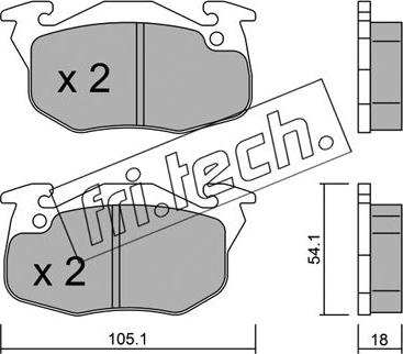 Fri.Tech. 039.5 - Kit pastiglie freno, Freno a disco autozon.pro