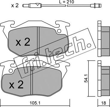 Fri.Tech. 039.0 - Kit pastiglie freno, Freno a disco autozon.pro