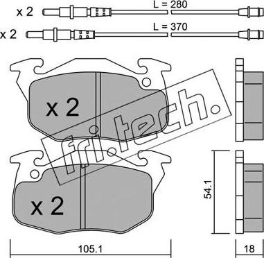 Fri.Tech. 039.1 - Kit pastiglie freno, Freno a disco autozon.pro