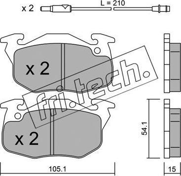 Fri.Tech. 039.3 - Kit pastiglie freno, Freno a disco autozon.pro