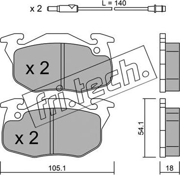 Fri.Tech. 039.2 - Kit pastiglie freno, Freno a disco autozon.pro