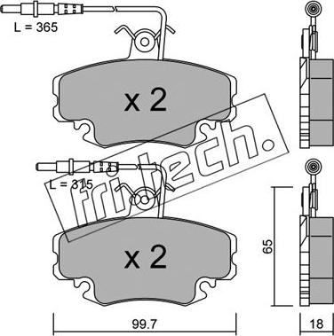 Fri.Tech. 034.1 - Kit pastiglie freno, Freno a disco autozon.pro