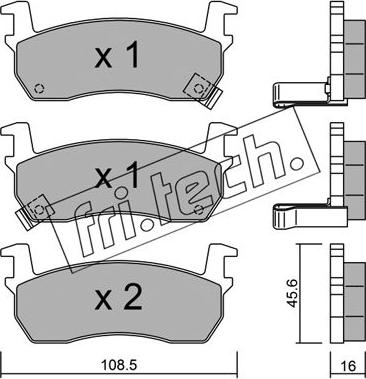 Fri.Tech. 036.1 - Kit pastiglie freno, Freno a disco autozon.pro