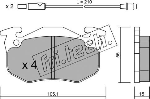 Fri.Tech. 038.2 - Kit pastiglie freno, Freno a disco autozon.pro