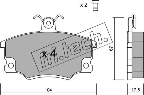 Fri.Tech. 032.1 - Kit pastiglie freno, Freno a disco autozon.pro