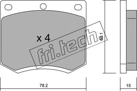 Fri.Tech. 025.0 - Kit pastiglie freno, Freno a disco autozon.pro