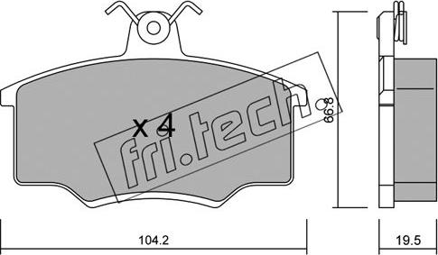 Fri.Tech. 026.0 - Kit pastiglie freno, Freno a disco autozon.pro