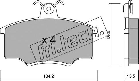 Fri.Tech. 026.1 - Kit pastiglie freno, Freno a disco autozon.pro