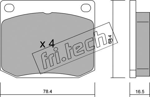 Fri.Tech. 020.0 - Kit pastiglie freno, Freno a disco autozon.pro