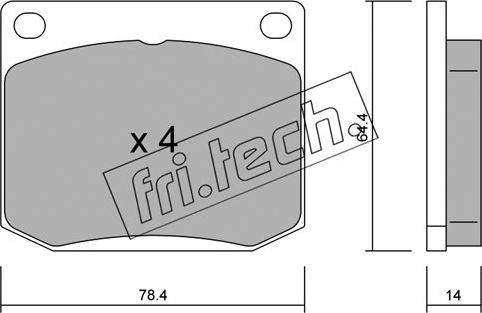 Fri.Tech. 020.1 - Kit pastiglie freno, Freno a disco autozon.pro