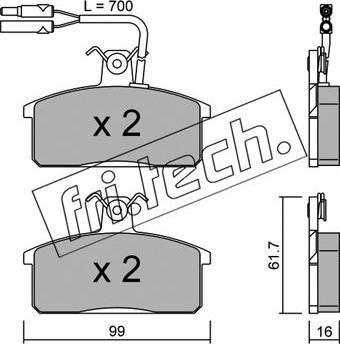 Fri.Tech. 028.1 - Kit pastiglie freno, Freno a disco autozon.pro