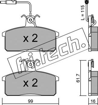 Fri.Tech. 028.2 - Kit pastiglie freno, Freno a disco autozon.pro