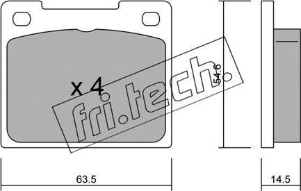 Fri.Tech. 022.0 - Kit pastiglie freno, Freno a disco autozon.pro