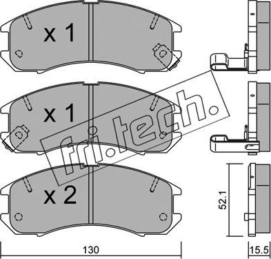 Fri.Tech. 070.0 - Kit pastiglie freno, Freno a disco autozon.pro