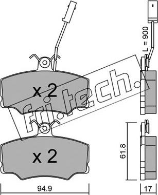 Fri.Tech. 078.0 - Kit pastiglie freno, Freno a disco autozon.pro