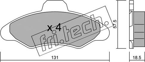 Fri.Tech. 073.0 - Kit pastiglie freno, Freno a disco autozon.pro