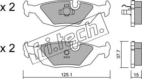 Fri.Tech. 072.0 - Kit pastiglie freno, Freno a disco autozon.pro