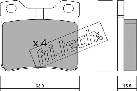 Fri.Tech. 199.1 - Kit pastiglie freno, Freno a disco autozon.pro