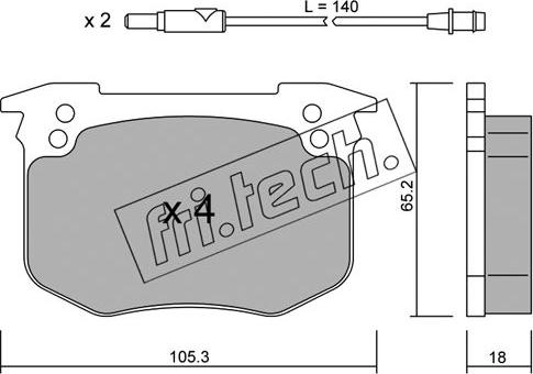 Fri.Tech. 196.0 - Kit pastiglie freno, Freno a disco autozon.pro