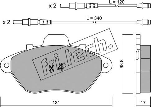 Fri.Tech. 192.0 - Kit pastiglie freno, Freno a disco autozon.pro