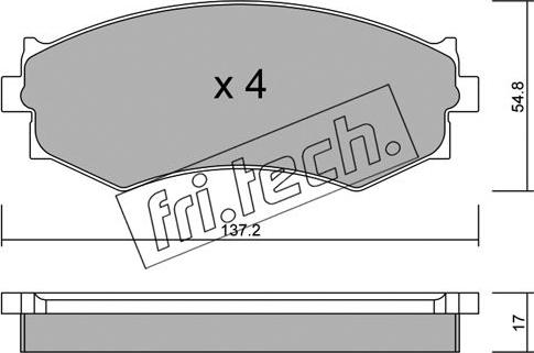 Fri.Tech. 197.0 - Kit pastiglie freno, Freno a disco autozon.pro