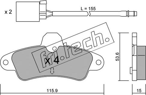 Fri.Tech. 145.0W - Kit pastiglie freno, Freno a disco autozon.pro