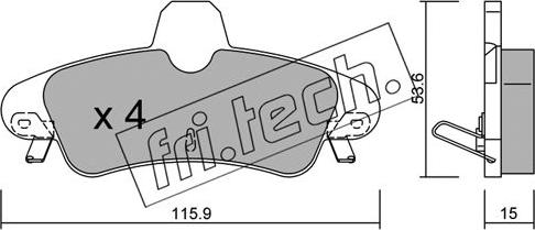 Fri.Tech. 145.1 - Kit accessori, Ganasce freno autozon.pro