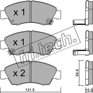 Fri.Tech. 140.0 - Kit accessori, Ganasce freno autozon.pro