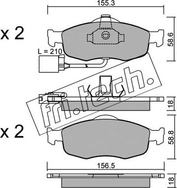 Fri.Tech. 148.1 - Kit pastiglie freno, Freno a disco autozon.pro