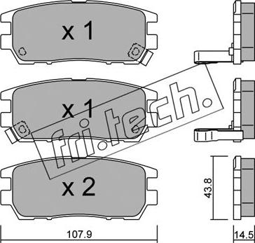 Fri.Tech. 154.0 - Kit pastiglie freno, Freno a disco autozon.pro